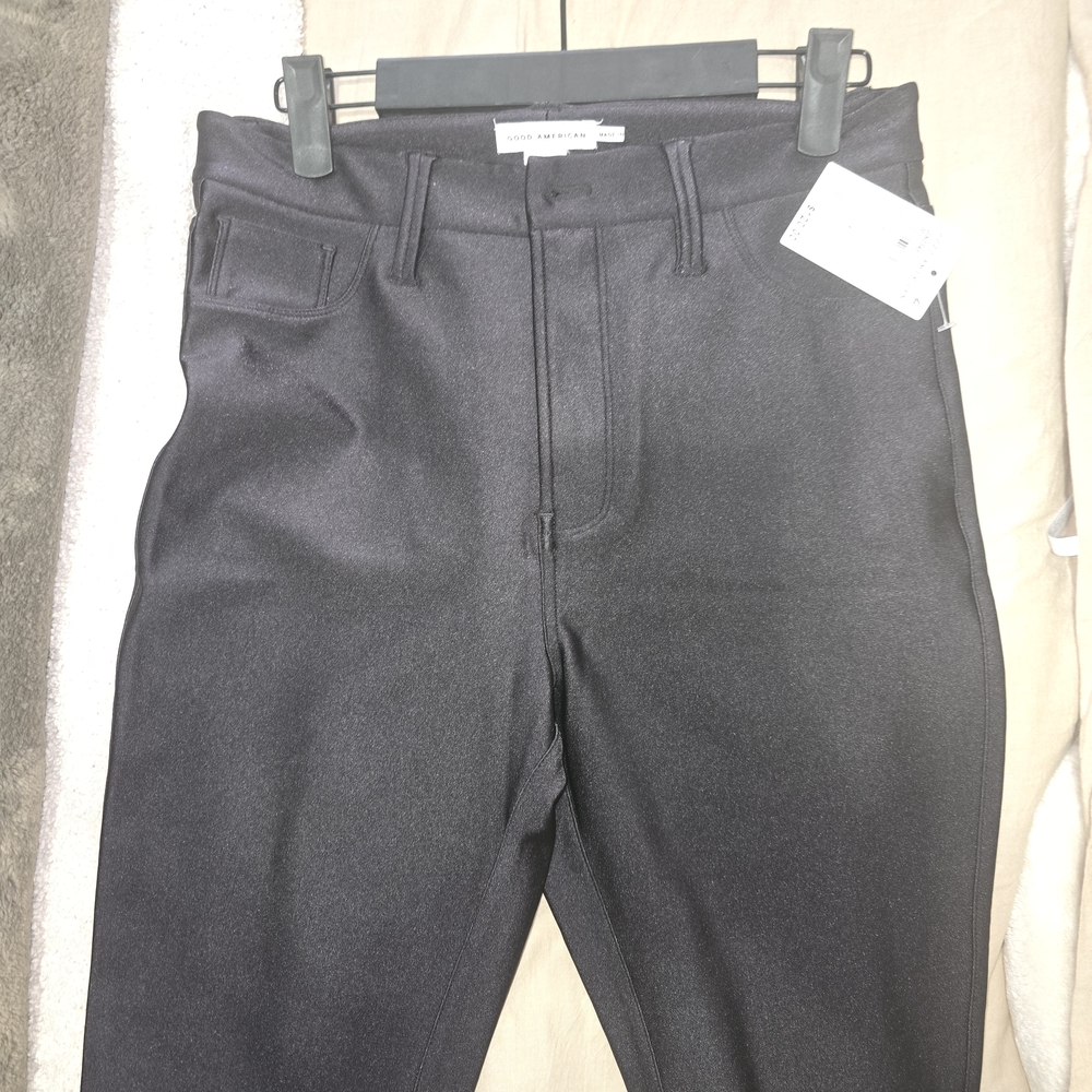 Good American Midnight Black Shine Pants